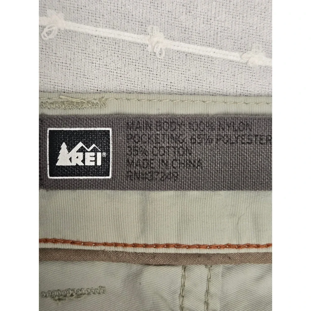 REI Co-op Tan Hiking Pants Mens 34x32 Lightweight Nylon Outdoor Trail